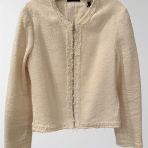 Theory Boucle Cream Women's Jacket